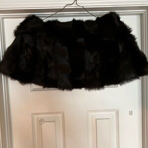 Preston & York Black Fur Wrap
